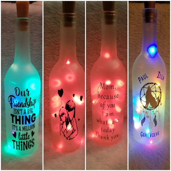 Lighted decorative wine bottles only 1 bottle