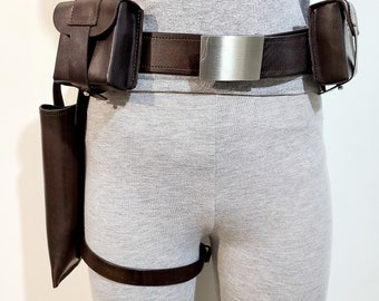 leather set deathwatch belt holster and pouches