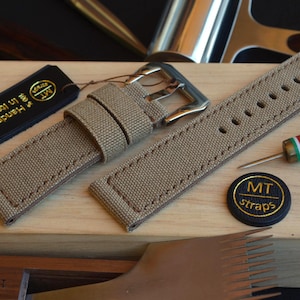 22 mm 24 mm 26 mm 27 mm Custom Made Bespoke Cinturino su misura artigianale canvas pelle Pam MTstraps 100% Handmade In Italy Watch Strap