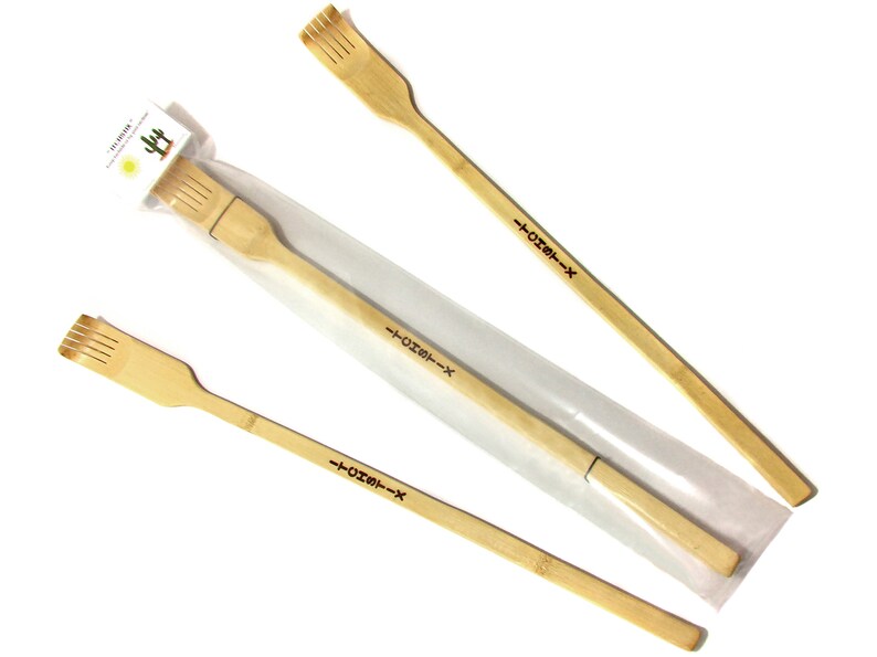 2 Bamboo Back Scratchers 20 Extra Long Handle Massage Etsy Australia