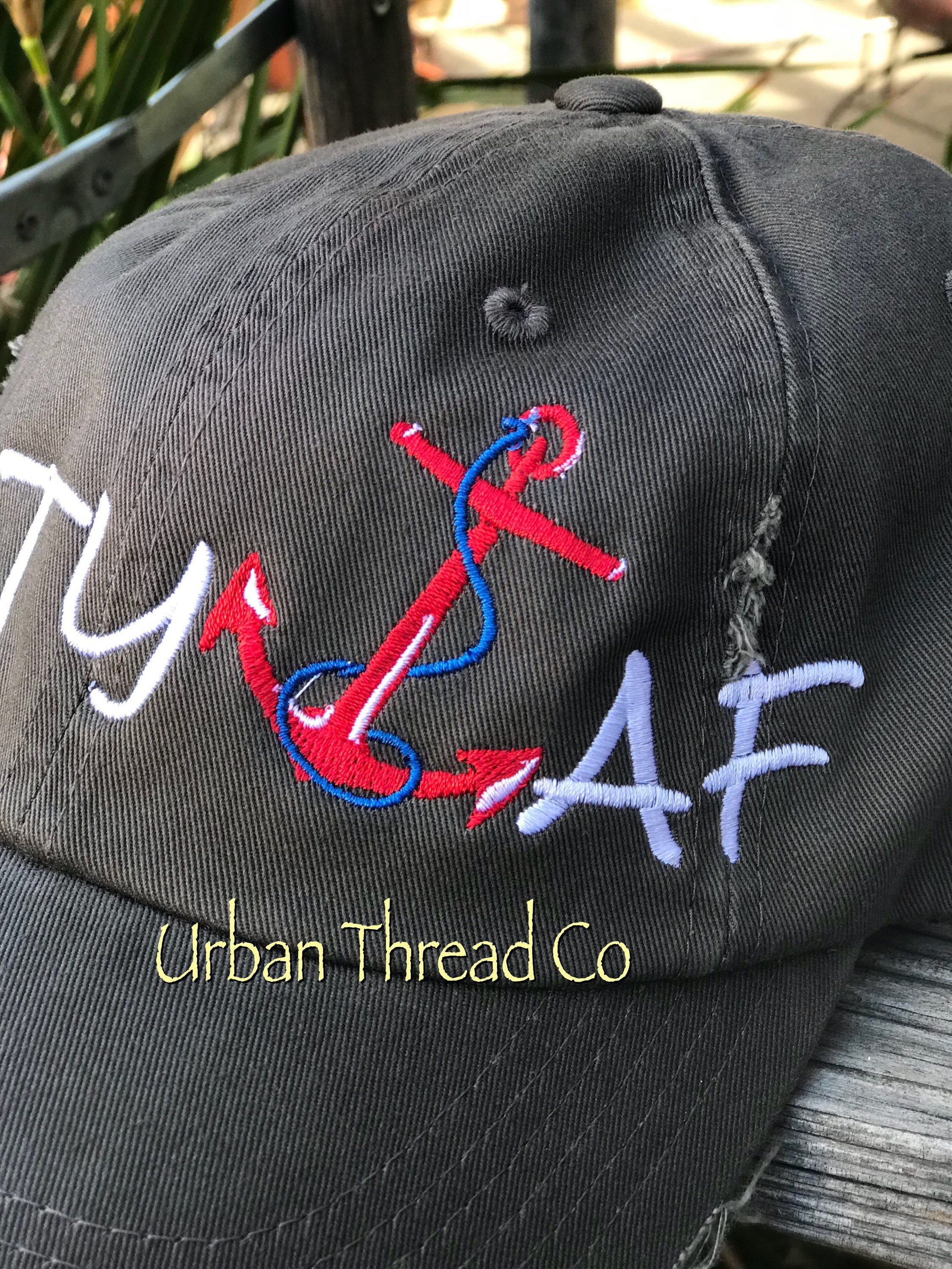 Salty AF gray distressed hatNautical Hat BeachOceanBoat Etsy