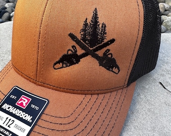 Tree guy chainsaw tree logger arborist  SnapBack hat