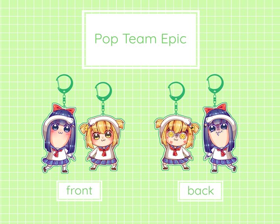 Pop Team Epic Keychains Etsy Pop Team Epic Keychains Etsy