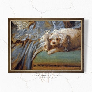 Dog Oil Painting | Vintage Printable Art | Animal Art | Dog Print | Antique Art | #4