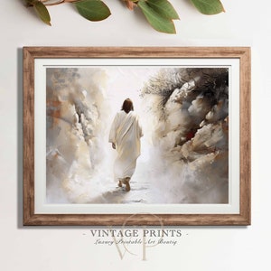Sentiero della Rettitudine / Il Viaggio di Gesù Cristo / Arte Cristiana Spirituale / Guida Divina / Stampa Digitale / #703
