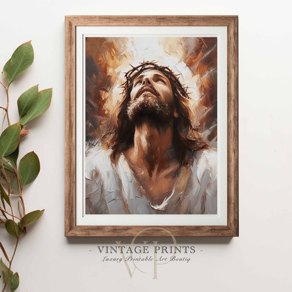 Sacred Sorrow | Crown of Thorns | Poignant Christian Art Print | Reflection of Sacrifice | Instant Download | #543