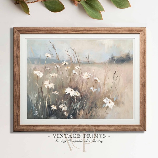 Whispers of Grace | Wildflower Meadow | Serene Nature Print | Christian Artwork | Digital Impressionist Landscape | #861