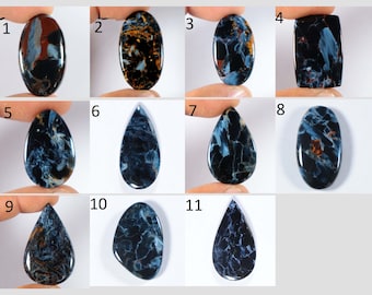 Pietersite Natural Gemstone Mix Shape Cabochon Smooth Flat Bottom Jewelry Making Loose Gemstones Pietersite Gemstone Pietersite Stone Smooth