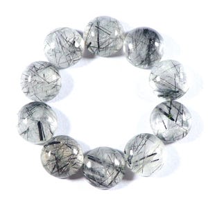 Black Rutile 6 mm To 20 mm Round Oval Pear Cushion Cabochon Smooth Flat Bottom Jewelry Making Loose Gemstones Natural Black Rutile Gemstone