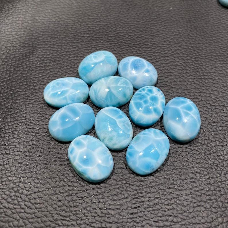 Loveliome – 10 Pietre Cabochon Ovali 18x13mm, Retro Piatto, Per Gioielli Fai Da Te