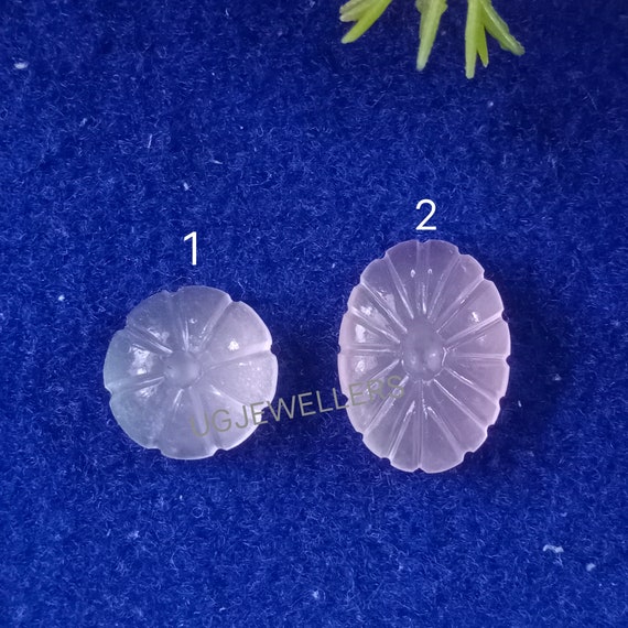 Rose Quartz Muskmelon Carving: Gemstone Jewelry Making (16-22mm)