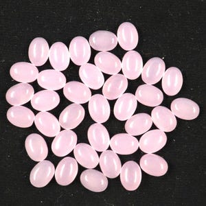 1 Pair 4x6 To 18x25 mm Natural Pink Chalcedony Pcs Oval Shape Smooth Cabochon Lot Pink Chalcedony Gemstone Jewelry Making Handmade Gemstone