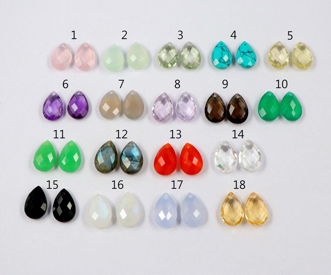 Pierres Précieuses Naturelles En Vrac Forme Poire - Améthyste, Quartz, Labradorite Et Plus Pour Bijoux Et Chakra