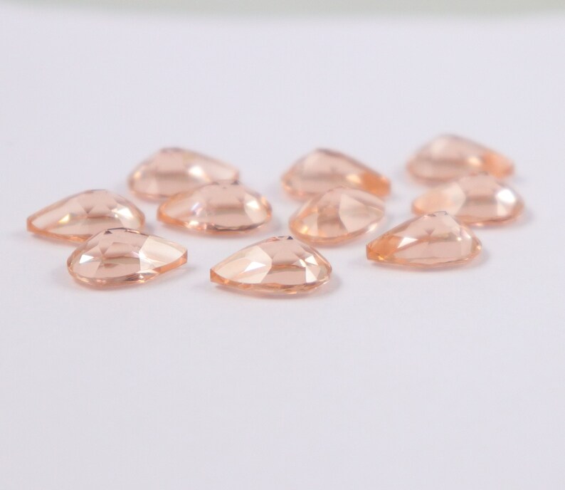 12X8 mm Pear Cut 10 Pcs Morganite Quartz Pear Shape Jewelry Making Loose Gemstones Normal Cut Morganite Quartz Loose Gemstone Cut