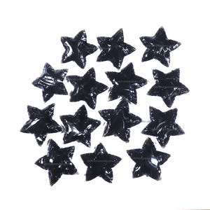 Black Obsidian Star, Crescent Star, Black Star Beads, Obsidian Crystal Stars, Best Quality Big Size Black Stars for Jewelry Making