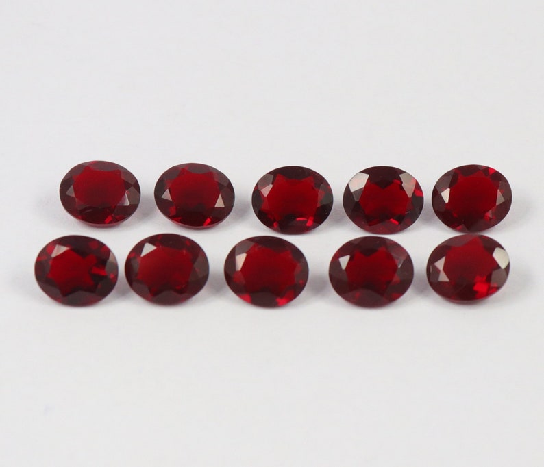 7X5 mm and 12X10 mm Garnet Oval Shape Normal Cut Jewelry Making Loose Gemstone Garnet Hydro Gemstone Quartz Gemstone Garnet Normal Cut