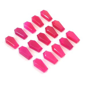 Handmade Ruby Chalcedony Coffin Gemstone: 10X7 mm & 17X10 mm Tablet Cut