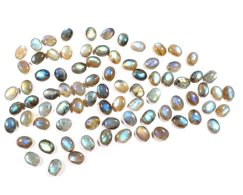Oval Labradorite Cabochon: Multi Fire Loose Gemstone (6x4 to 20x15 mm) image 2