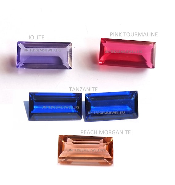 Gemstone Cuts Baguette Shape Stone Mix Gemstone 20X10 Mm Baguette