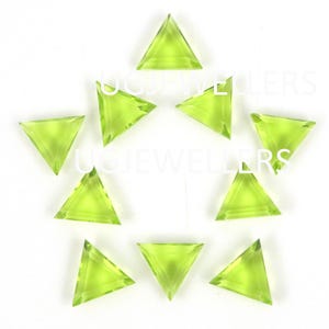 Triangle Cut Gemstones: Peridot, Topaz, Citrine, Onyx (6-20mm)