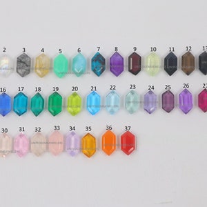 Natural Gemstones Hexagon 11X6 mm Mix Semiprecious Gemstone 1 Pair Hexagon Shape Tablet Cut Hexagon Both Side Table Cut Jewelry Making Stone