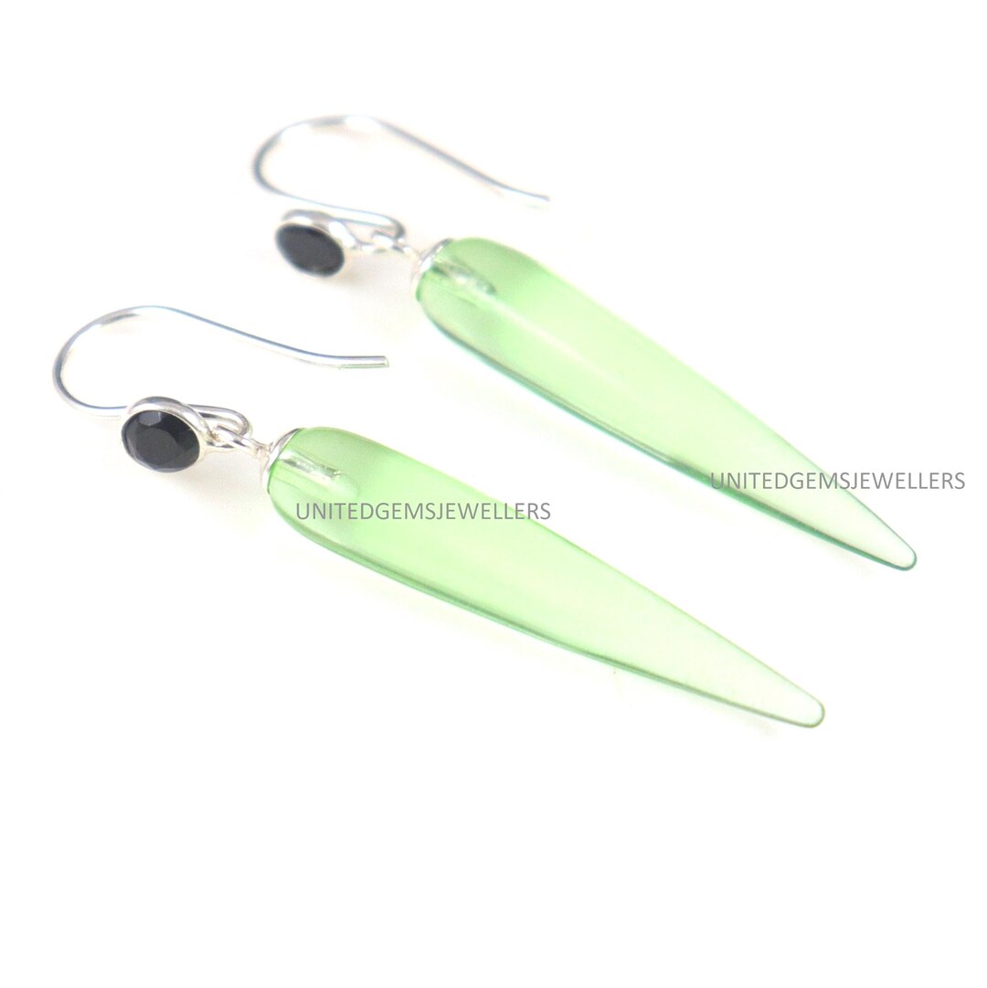 Orecchini pendenti in argento sterling con filigrana, delicati orecchini pendenti in quarzo blu, citrino, topazio, ametista, agata verde, per donne e ragazze - Italia