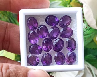 Afrikanischer Amethyst Edelstein: 5X3 bis 20 x 15 mm Oval geschnittener loser Stein