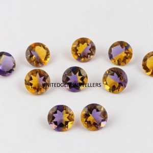 Ametrine Quartz 1 Pcs Wholesale Lot Round, Oval, Pear, Cushion Shape Jewelry Making Loose Gemstones Normal Cut Ametrine Hydro Calibrated