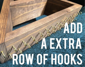 ADD ON ONLY! Extra Row of hooks for any Triangle / Honeycomb Jewelry Organizer!