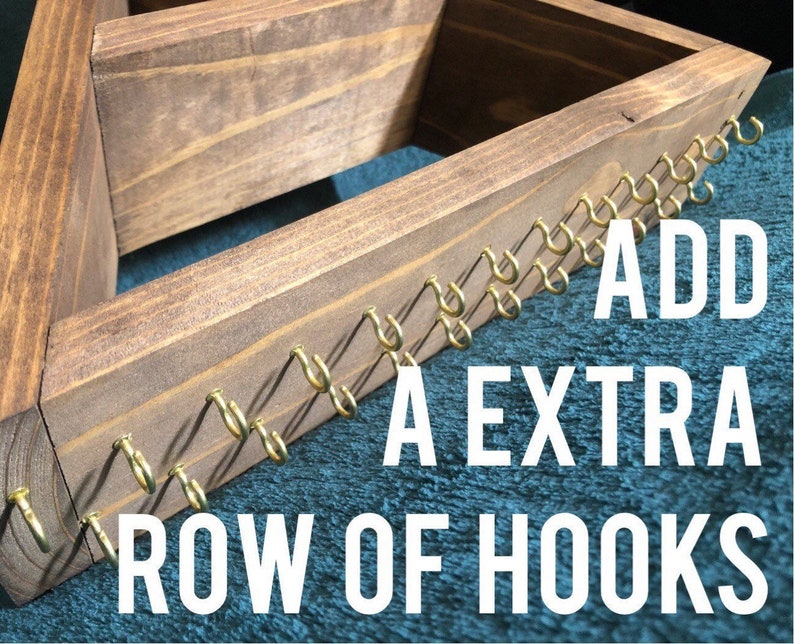 ADD ON ONLY Extra Row of hooks for any Triangle / Honeycomb Jewelry Organizer image 1