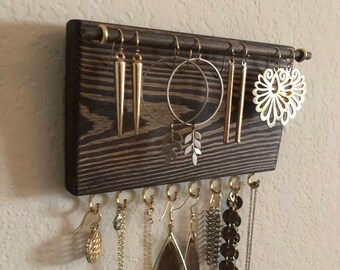 Earring Organizer, Earring Holder, Jewelry Organizer, Jewelry Holder, Earring Storage, Necklace Storage, Jewelry Storage, Gift for Wife