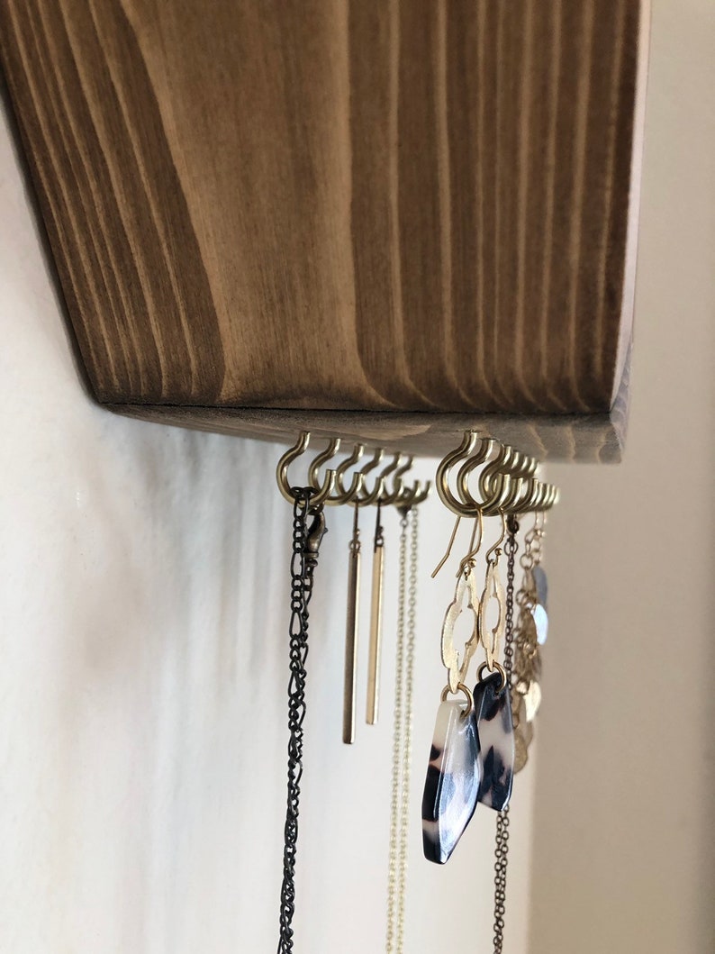 Jewelry Shelf Wood Shelf Diamond Wood Shelf for Jewelry Etsy