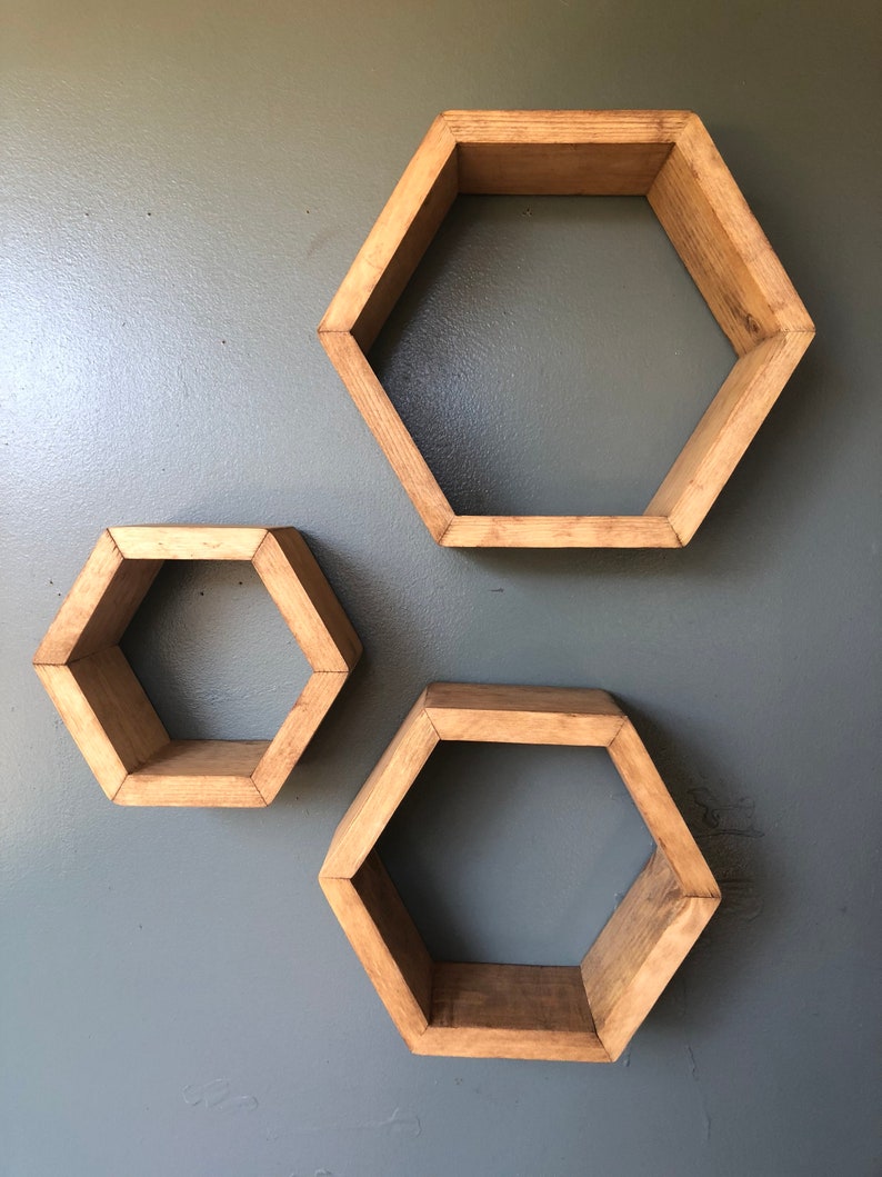 Shelves Set of 3 Wood Shelves Etsy