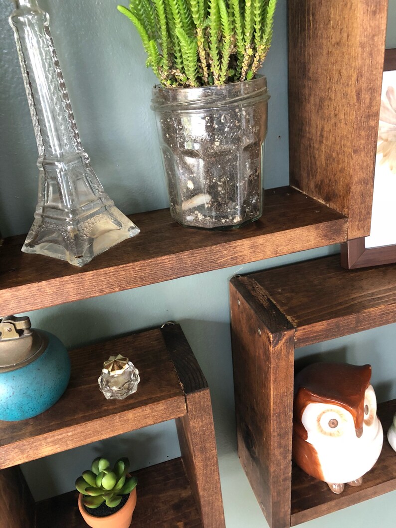 Moving sale: ikea expedit bookcase: sold Square Shelves Square Wood Shelves Rustic Home Decor | Etsy