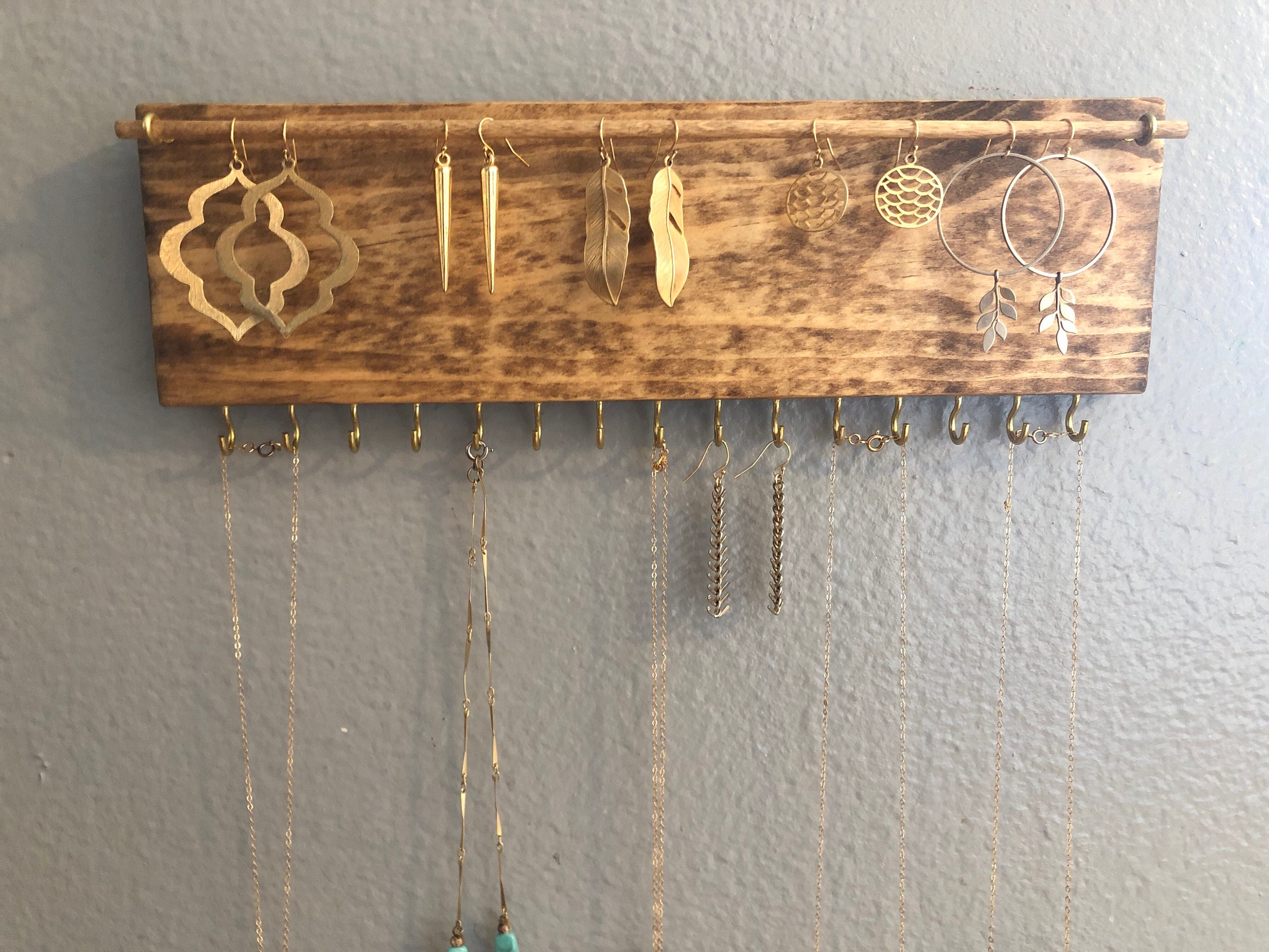 Jewelry Organizer Wall, Earring Holder, Jewelry Organizer, Jewelry Ho…