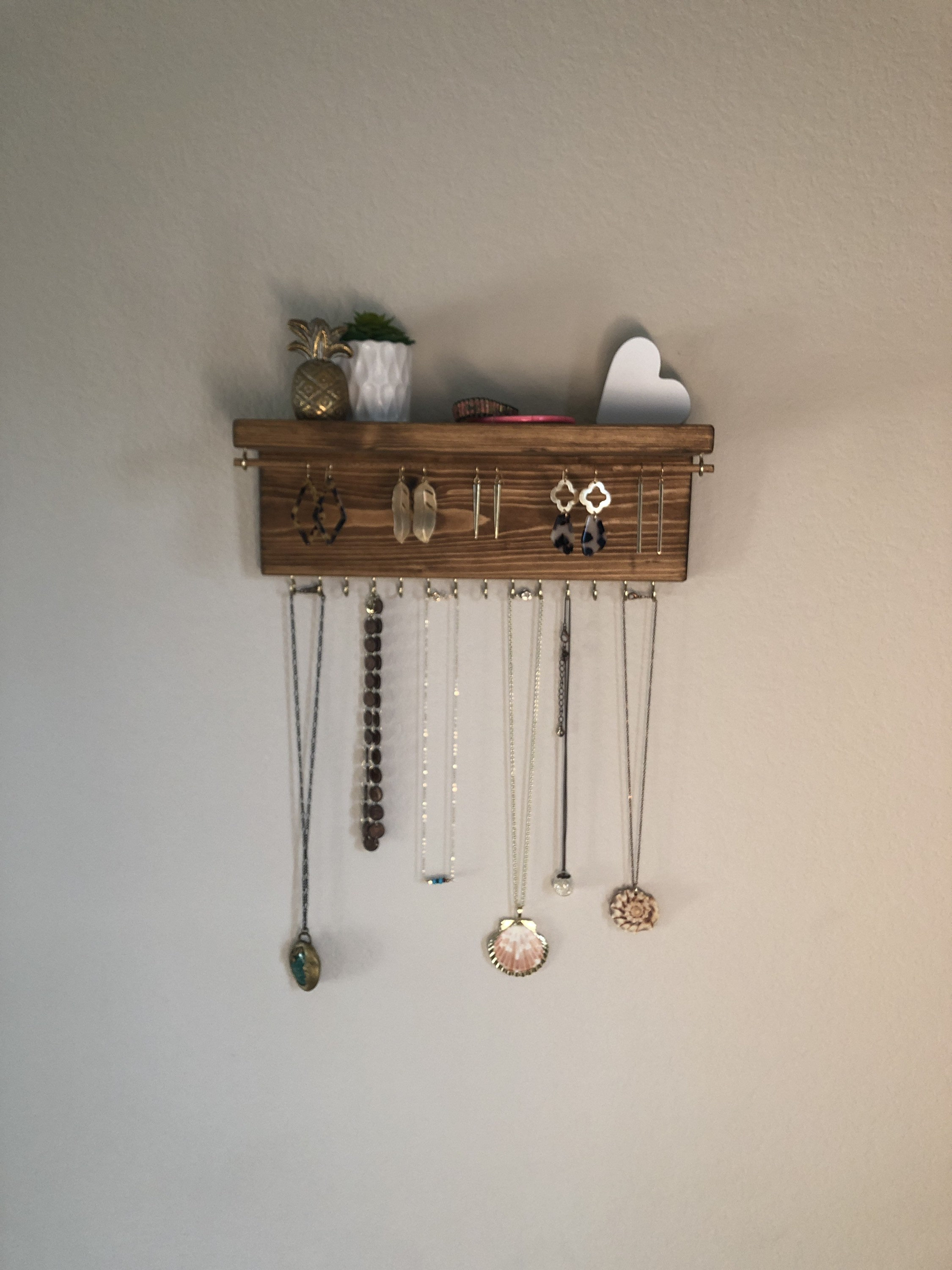 Organizador de la joyería colgante de la pared exhibición de | Etsy