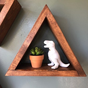 Wood Shelf, Wood Triangle Shelves, Floating Shelf, Wood Floating Shelves, SET OF 3 Triangle Shelves, Wall Mount Shelves, Wood Shelf, Shelf image 2