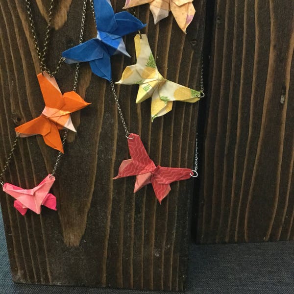 Collier Schmetterling Origami