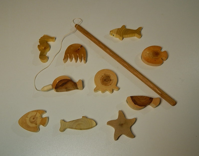 wooden fishing game