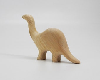 Wood Dinosaur Diplodocus toy Waldorf animal Wooden Sculpture Gifts Eco Friendly Natural Christmas gifts