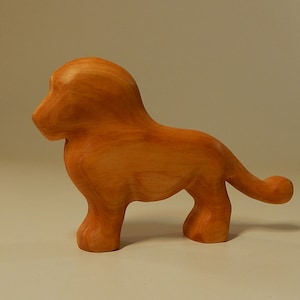 Wood Lion toy Waldorf animal Wooden Sculpture Figurine Waldorf Toys Wooden Gifts Eco Friendly Wood toys Natural Wooden Toy