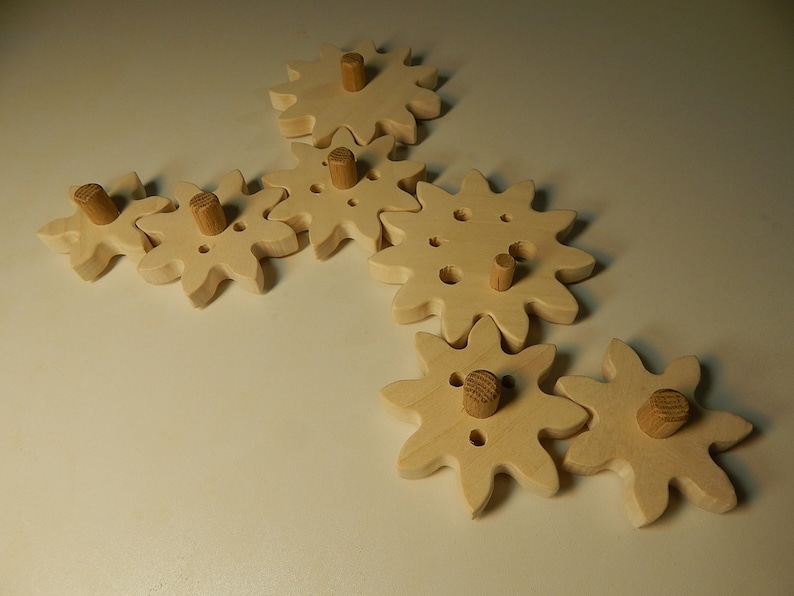 Wooden Gears Toy Wood GEAR Toys Montessori Etsy