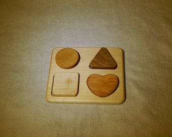 Waldorf madera montessori rompecabezas juguete para niños pequeños Formas Rompecabezas de madera Juguetes Waldorf Organic Montessori Puzzles Juguete educativo