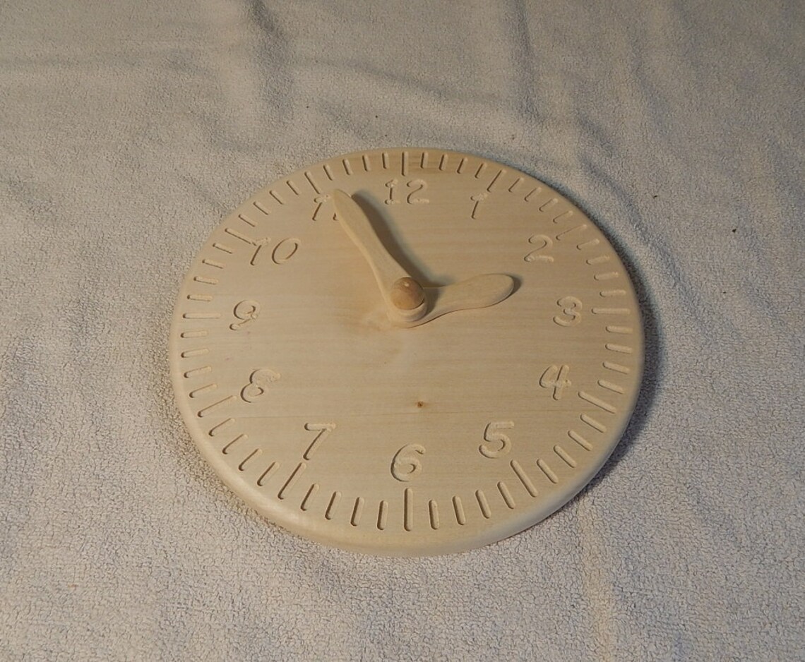 Wood Clock Toy Education Wooden Toy Montessori Time School Etsy