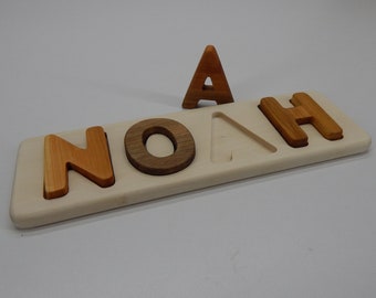 BIG letters name wood puzzle board ABC Wooden toy Letters puzzle English alphabet ABC uppercase Capital