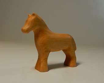 Wood Horse toy Waldorf animal Wooden Sculpture Figurine Waldorf Toys Wooden Gifts Eco Friendly Wood toys Natural Wooden Toy