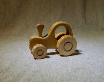Personalized Wood tractor toy Wood farm  barn Wooden vehicles Educational toy Wooden push toy Waldorf Organic toy handmade