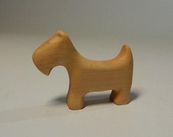 Wood Dog toy Waldorf animal Wooden Sculpture Figurine Waldorf Toys Wooden Gifts Eco Friendly Wood toys Natural Wooden Toy