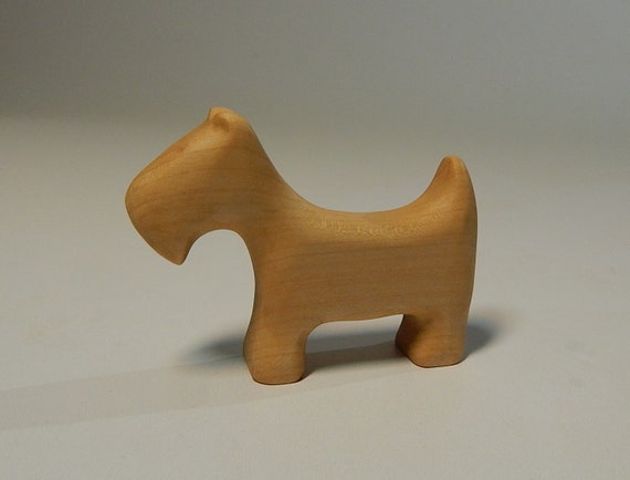 Wood Dog Toy Waldorf Animal Wooden Sculpture Figurine Waldorf Toys Wooden  Gifts Eco Friendly Wood Toys Natural Wooden Toy 