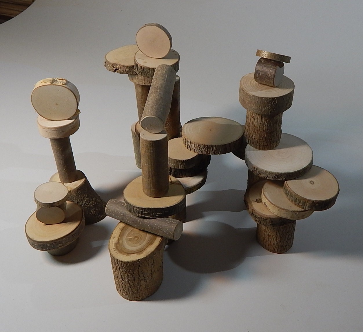 From 50 Natural Tree Building Blocks Montessori Inspired Wooden Toy ...